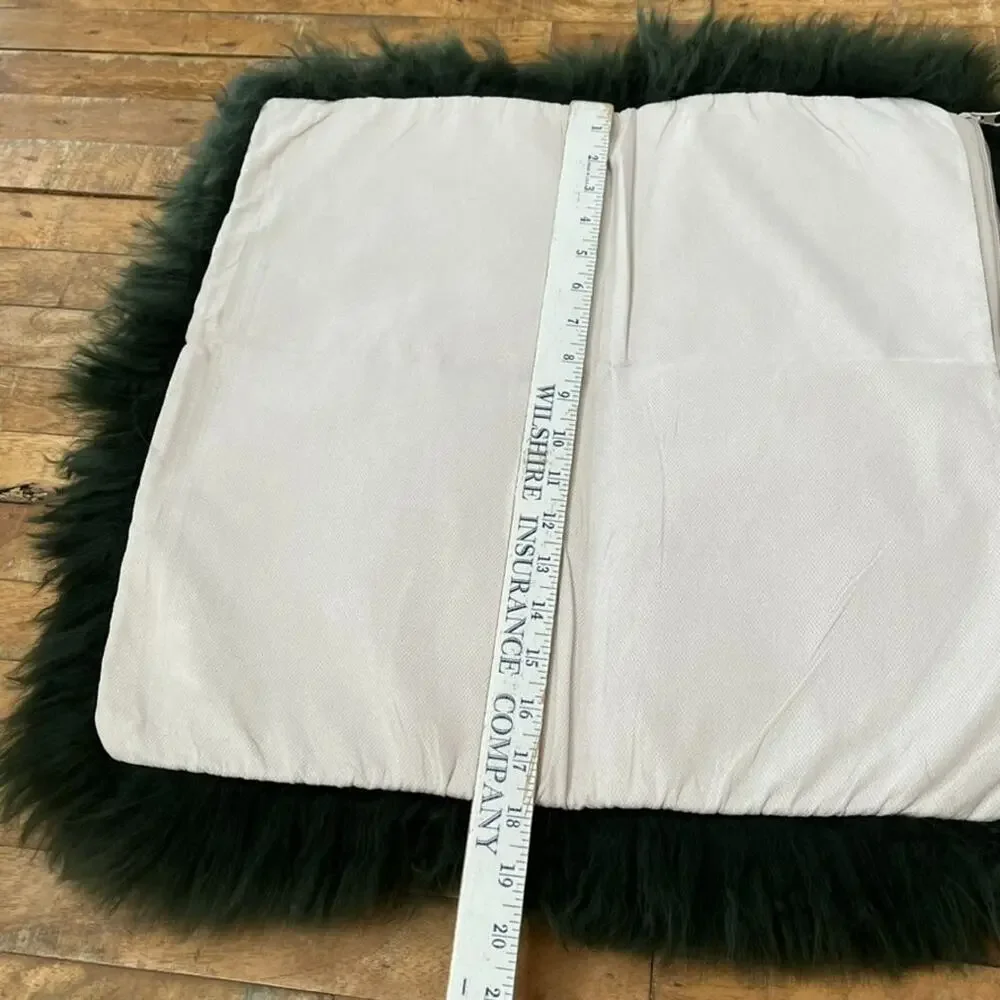 Handmade Genuine Mongolian Lamb Fur Pillow Shams 18